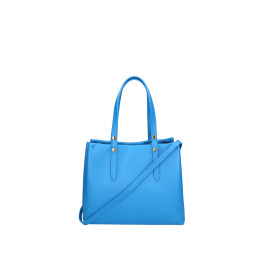 Menší stylová světle modrá kožená kabelka přes rameno Rimini