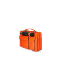 Pánská větší stylová světle oranžová kožená taška Bryan