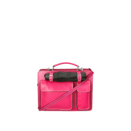 Pánská větší stylová růžová kožená taška Bryan