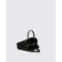 Velká stylová černá kožená kabelka do ruky Lenora