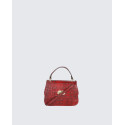 Malá atraktivní tmavě červená kožená crossbody kabelka Zoe