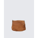 Větší praktická koňakově hnědá  kožená crossbody kabelka Tori Two