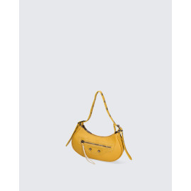 Malá stylová hořčicově žlutá kožená kabelka přes rameno Liz