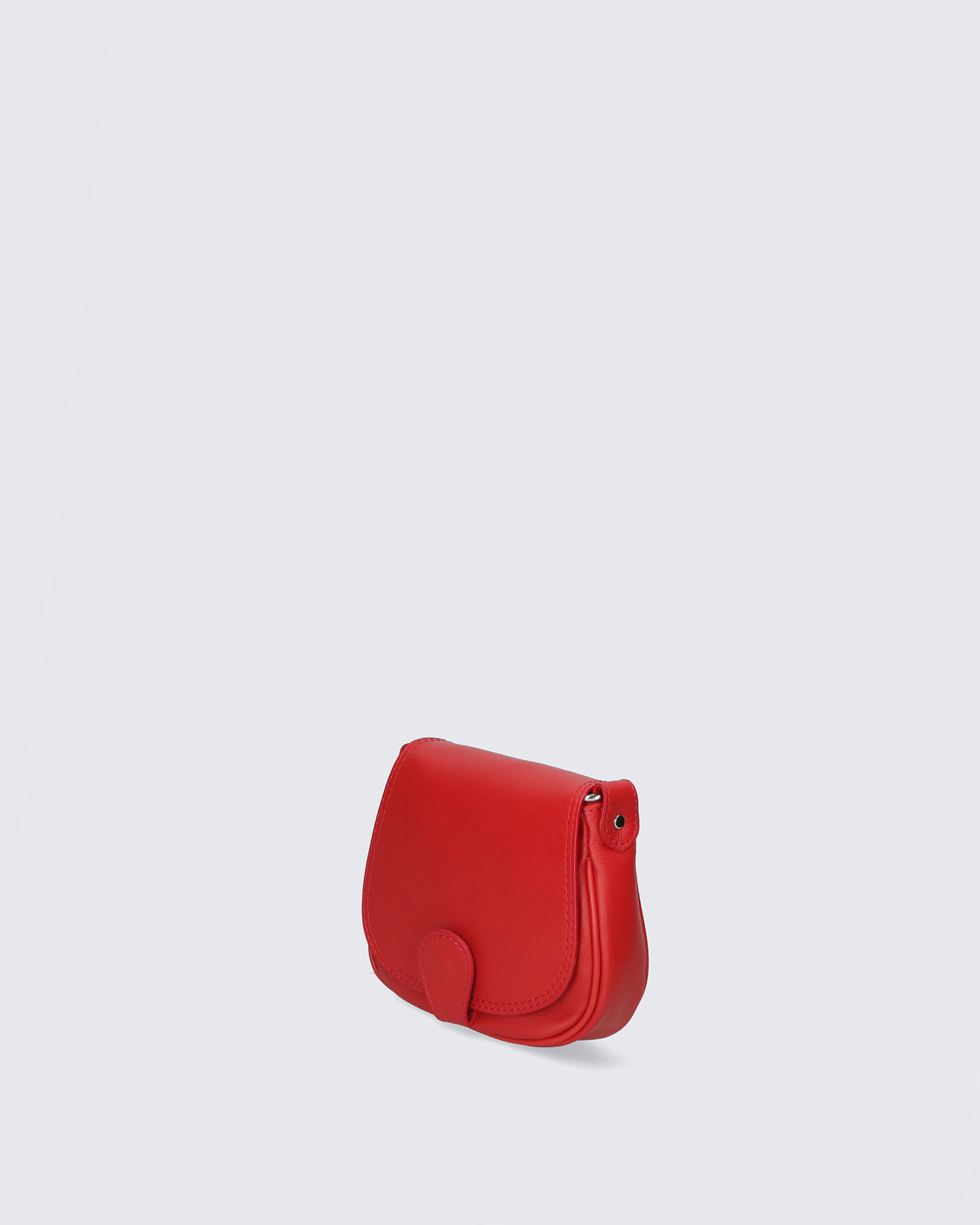 Malá atraktivní sytě červená kožená crossbody kabelka Lundy