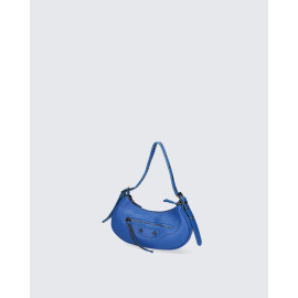 Malá stylová sytě modrá kožená kabelka přes rameno Liz