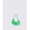 Malá stylová zelená  kožená kabelka přes rameno Liz