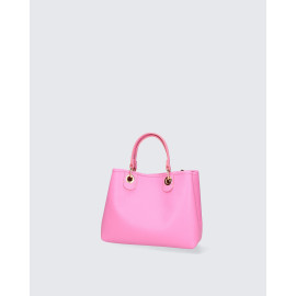 Menší stylová světle růžová kožená kabelka do ruky Lenora Little