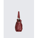 Jedinečná luxusní vínová bordó kožená kabelka přes rameno Lorreine