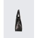 Luxusní stylová černá kožená kabelka do ruky Donna