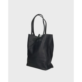 Velká designová sytě modrá kožená shopper kabelka přes rameno Melani Two Summer