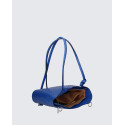 Stylová designová sytě modrá kožená kabelka přes rameno Royal