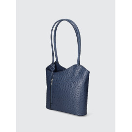 Stylová designová tmavě modrá kožená kabelka přes rameno Royal