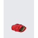 Menší volnočasová sytě červená kožená crossbody kabelka Annie