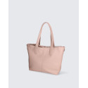 Větší designová růžová kožená kabelka přes rameno Salena