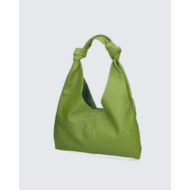 Větší designová zelená  kožená kabelka přes rameno Ela