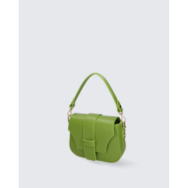 Malá stylová růžová kožená crossbody kabelka Leila