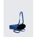 Velká praktická sytě modrá kožená kabelka přes rameno Dixi