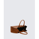 Luxusní stylová černá kožená kabelka do ruky Donna Two