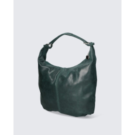 Stylová praktická tmavě zelená kožená kabelka přes rameno Relic