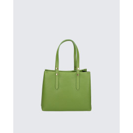 Menší stylová zelená  kožená kabelka přes rameno Rimini