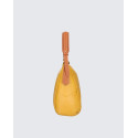 Větší jedinečná hořčicově žlutá kožená kabelka přes rameno Chloe